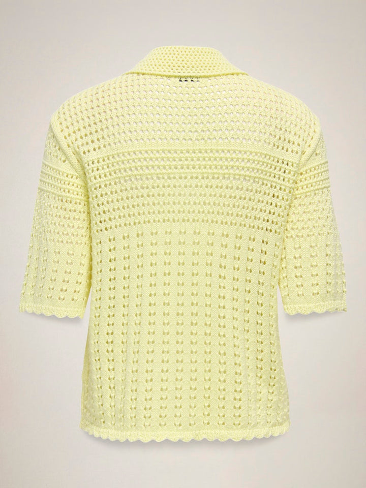 Jacqueline de Yong Robin vest gebreid dames - geel
