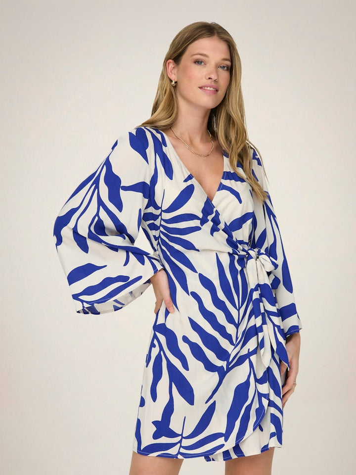 Jacqueline de Yong Sezen jurk kort blauw dessin – dames
