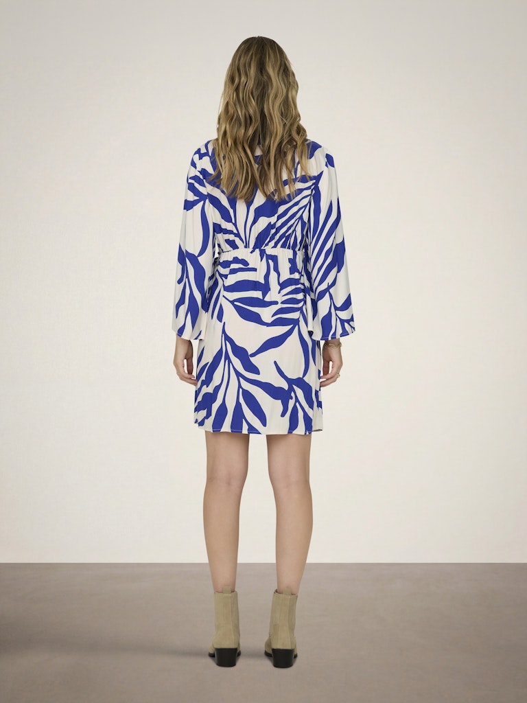 Jacqueline de Yong Sezen jurk kort blauw dessin – dames