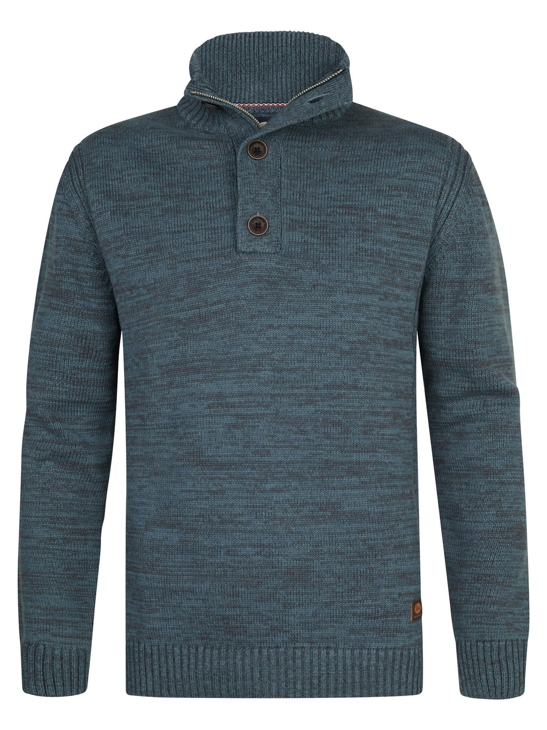 Petrol men M-ROS-KWC206 trui heren blauw dessin