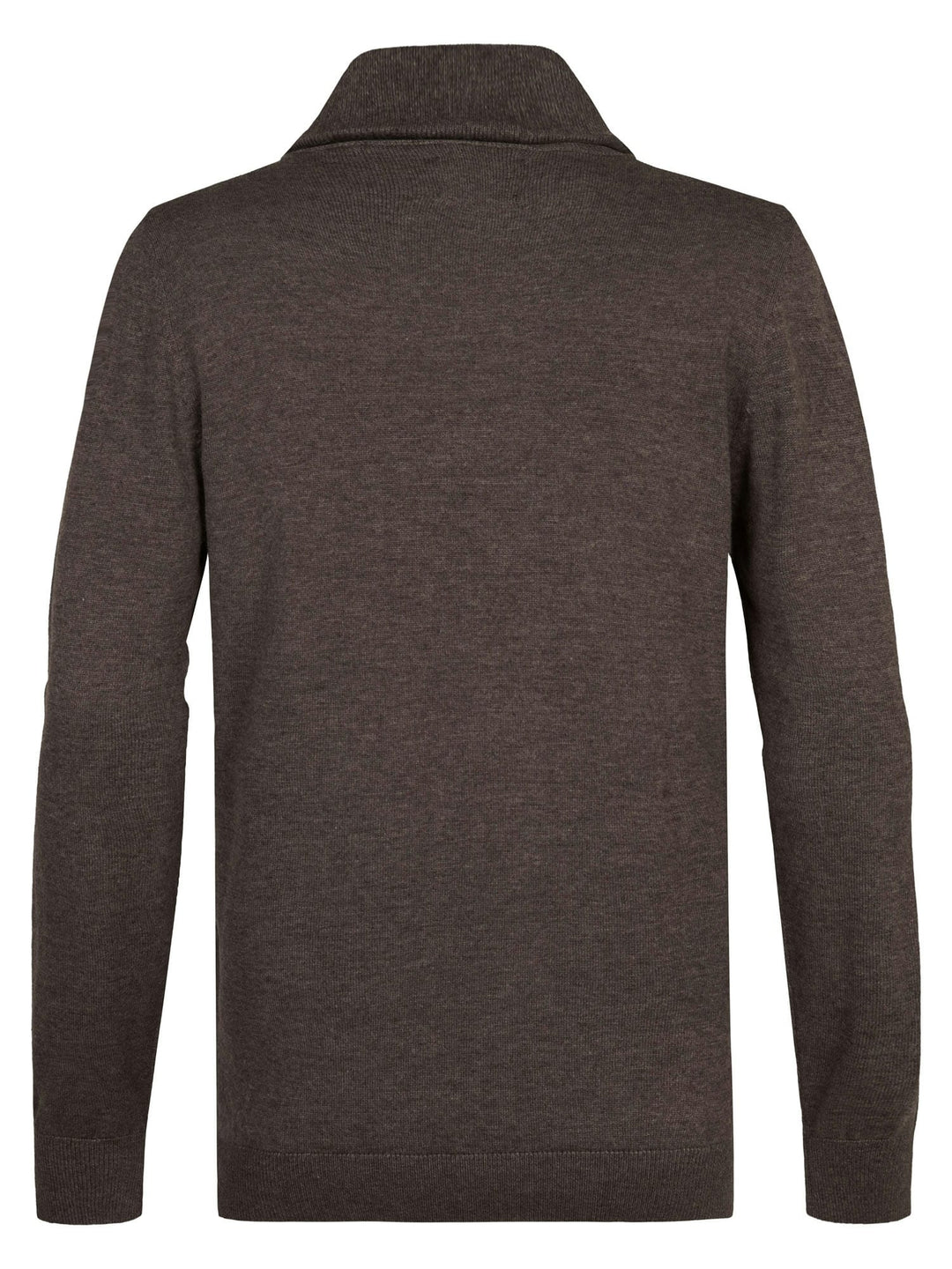 Petrol men M-ROS-KWC202 polo k/m bruin dessin – heren