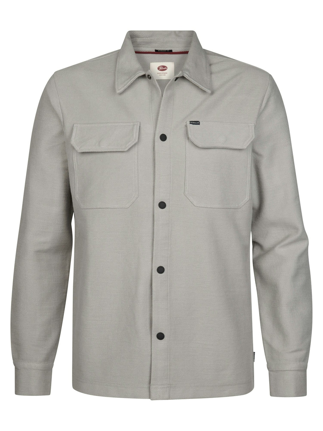 Petrol men M-3060-SIL423 overhemd l/m heren lichtgrijs