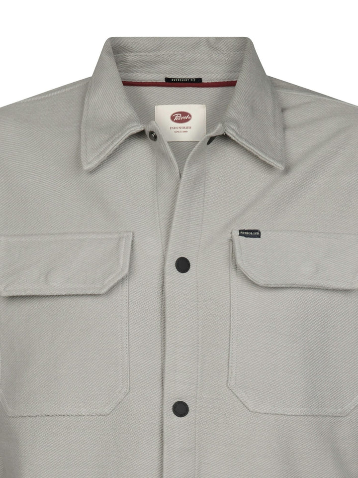 Petrol men M-3060-SIL423 overhemd l/m heren lichtgrijs