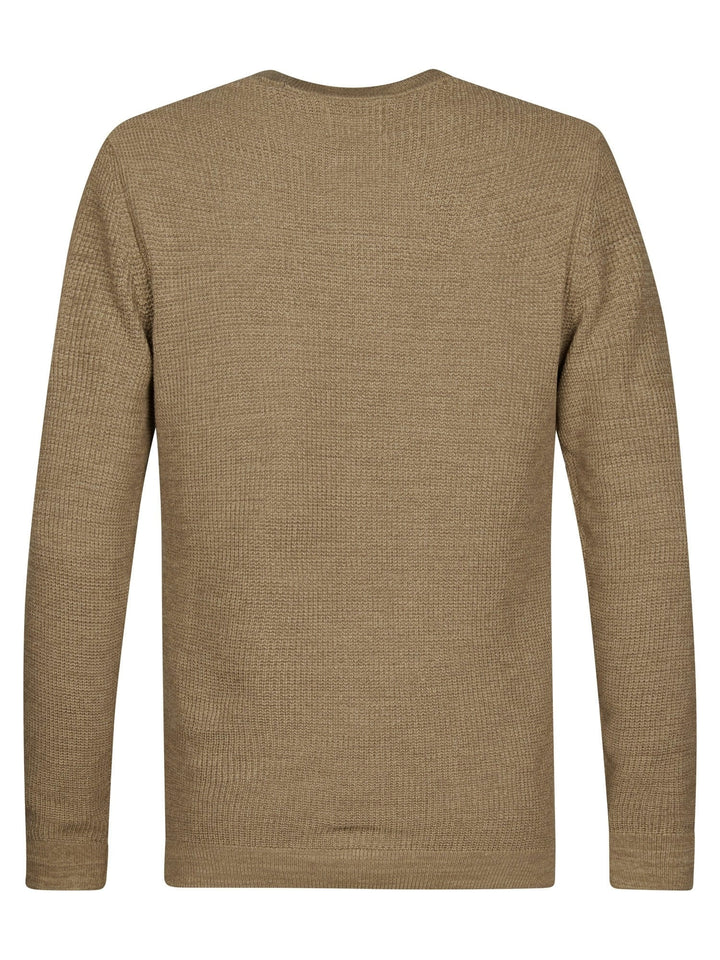 Petrol men M-3060-KWR225 polo k/m heren bruin dessin - Licht Bruin