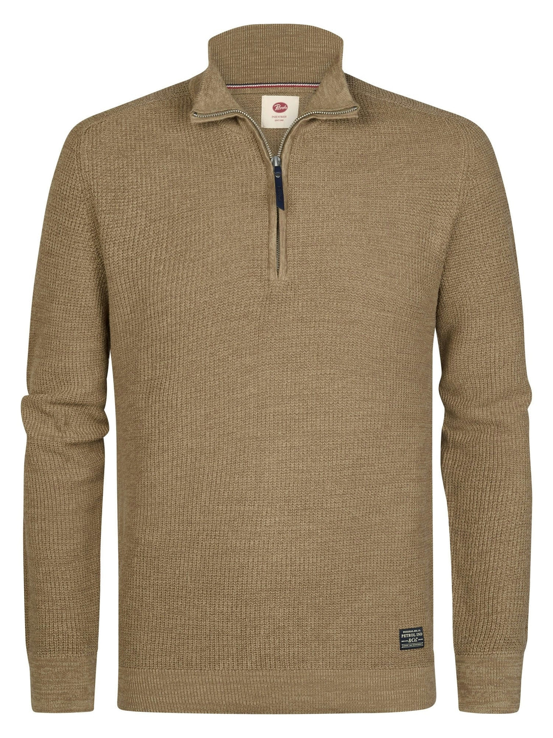 Petrol men M-3060-KWC227 polo k/m heren bruin dessin - Camel