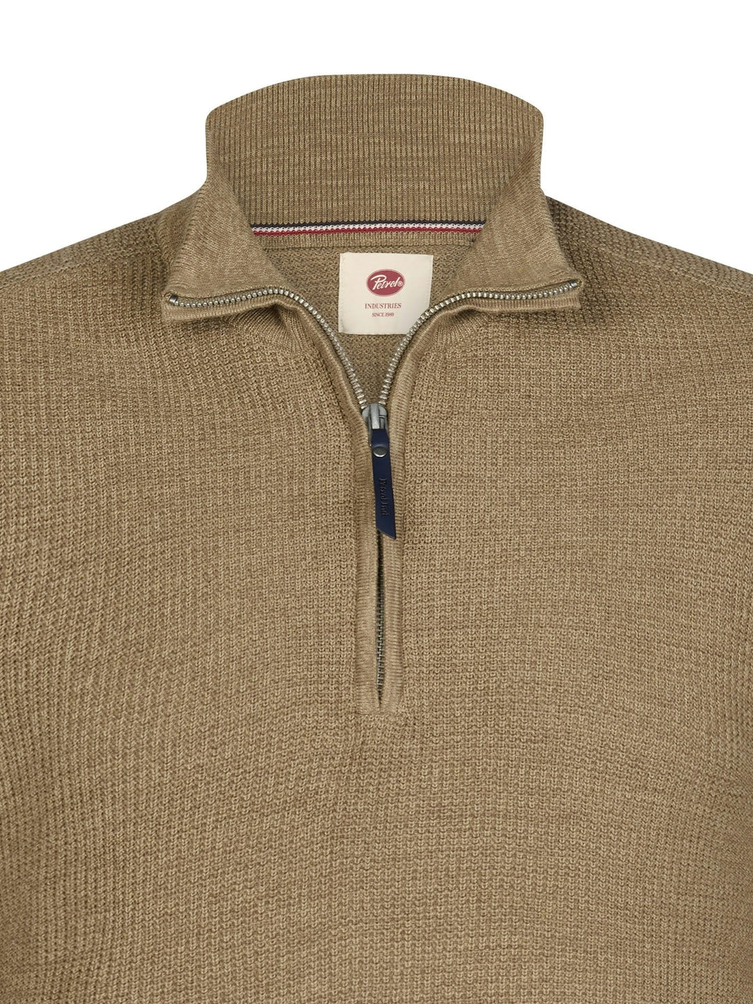 Petrol men M-3060-KWC227 polo k/m heren bruin dessin - Camel