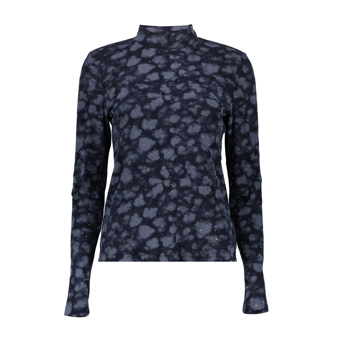 Geisha 62585-14 top l/m dames blauw dessin
