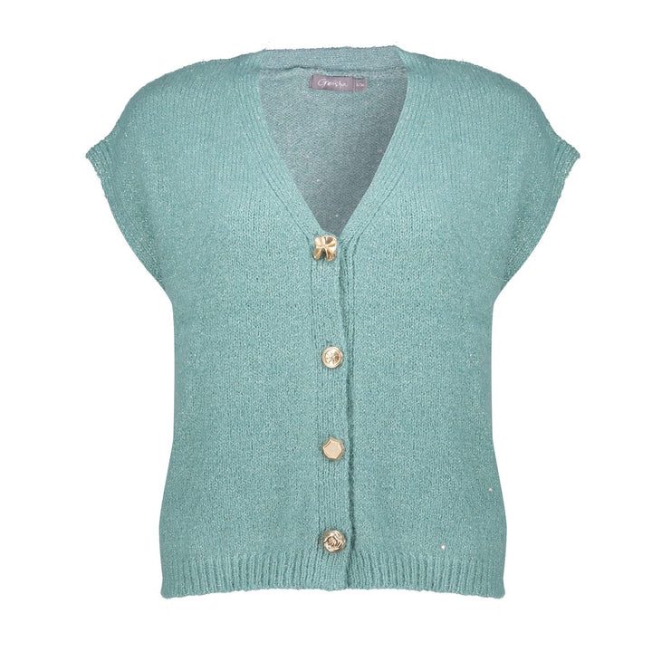 Geisha 64584-14 gilet gebreid aqua – dames