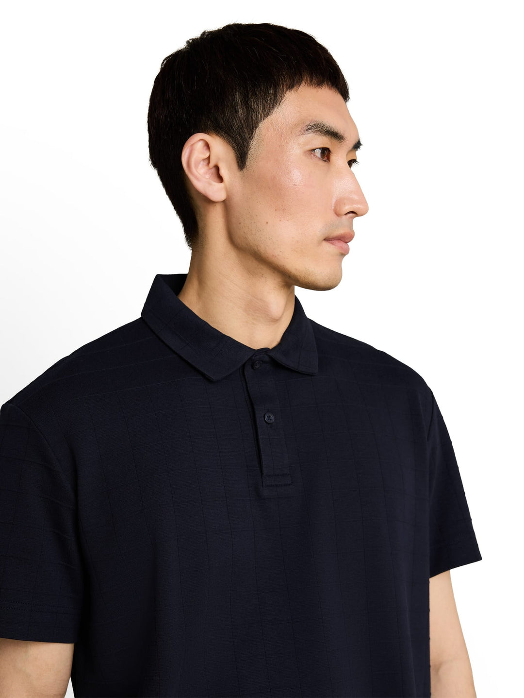 Tom Tailor polo k/m heren navy – jacquard