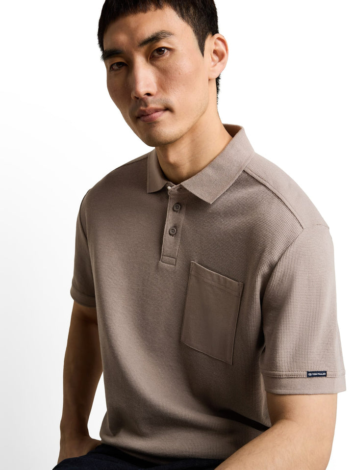 Tom Tailor poloshirt taupe – heren