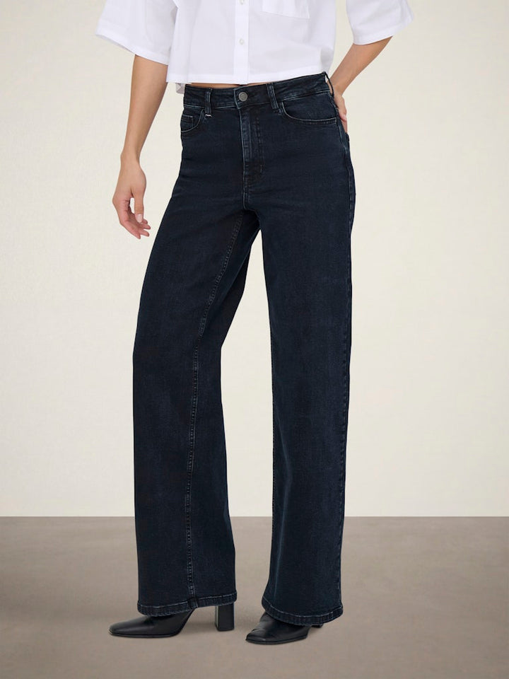 Jacqueline de Yong Felina wide fit jeans - dames - Blue Denim - L30