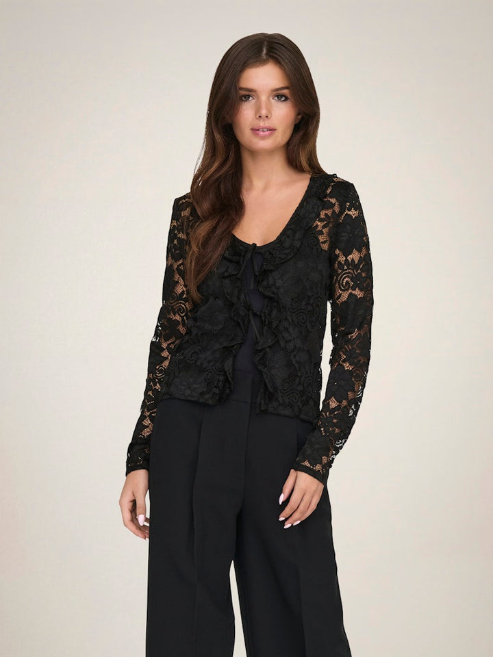 Jacqueline de Yong 15352632 Noe vest gebreid zwart