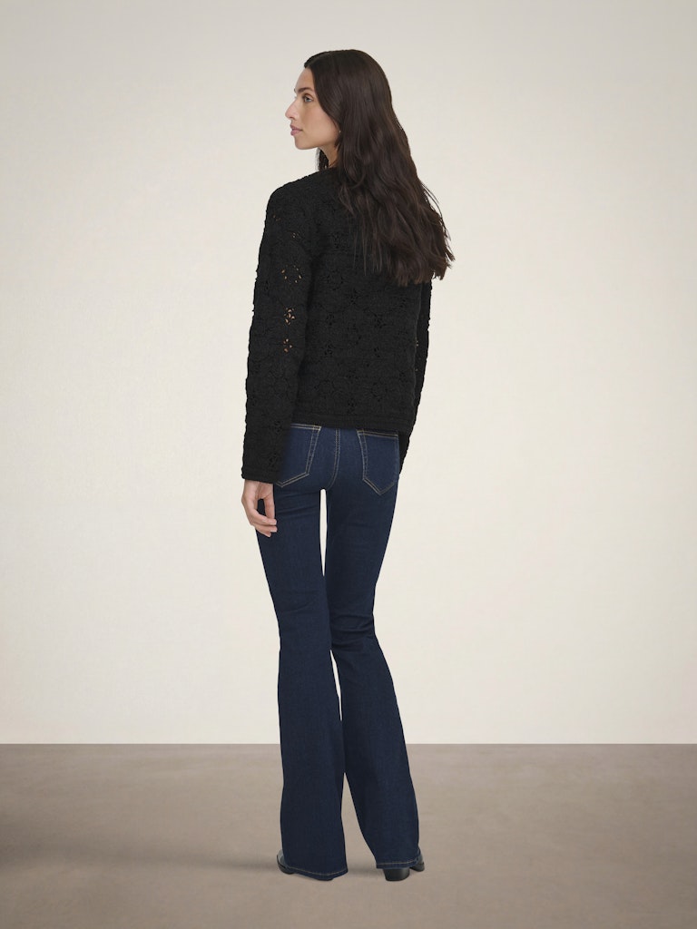 Jacqueline de Yong Emilie vest gebreid zwart – dames