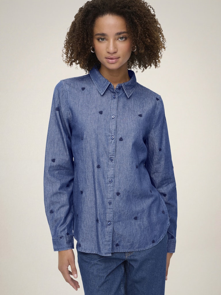 Jacqueline de Yong 15363999 love blouse l/m denim blue denim