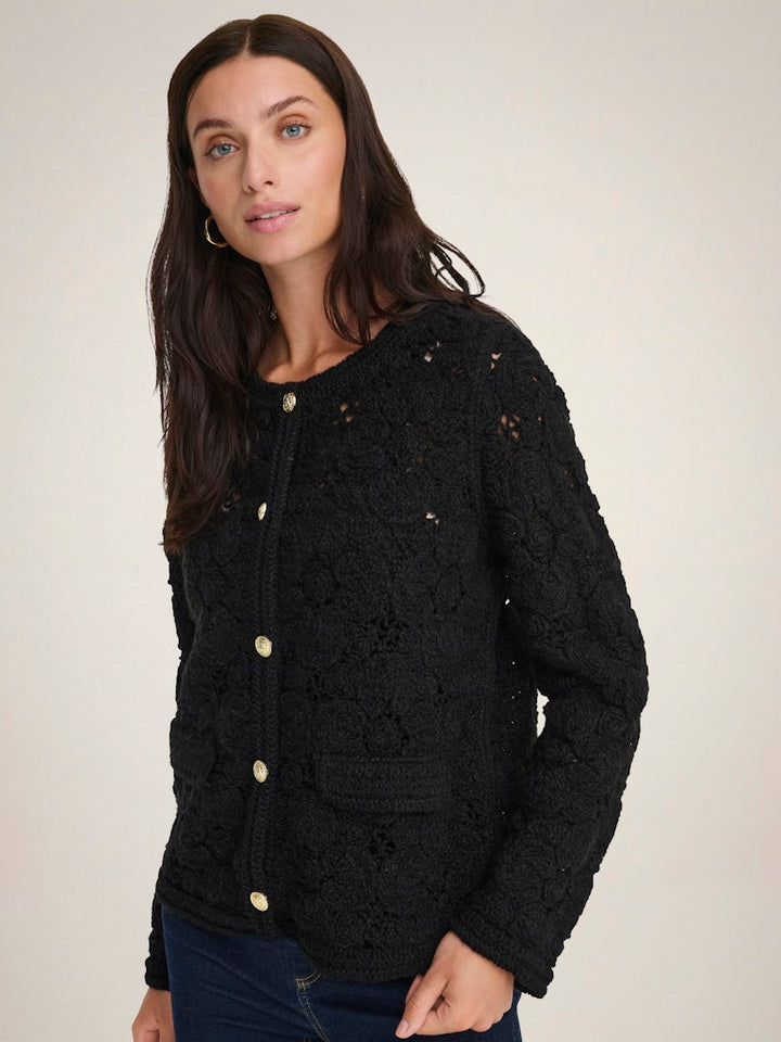 Jacqueline de Yong 15364952 Emilie vest gebreid zwart