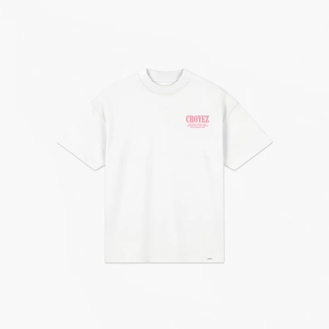 Croyez Flower And Heart T-Shirt wit – heren