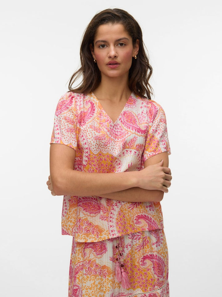 VERO MODA Nina blouse roze dessin – dames