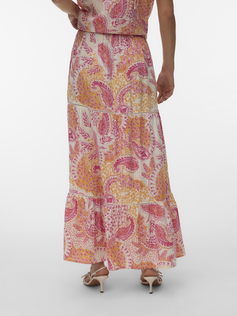 VERO MODA 10344759 Nina maxi rok – dames - Roze Dessin