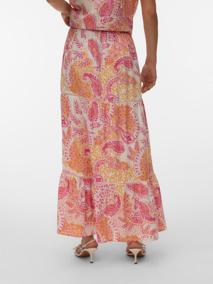 VERO MODA 10344759 Nina rok maxi dames roze dessin