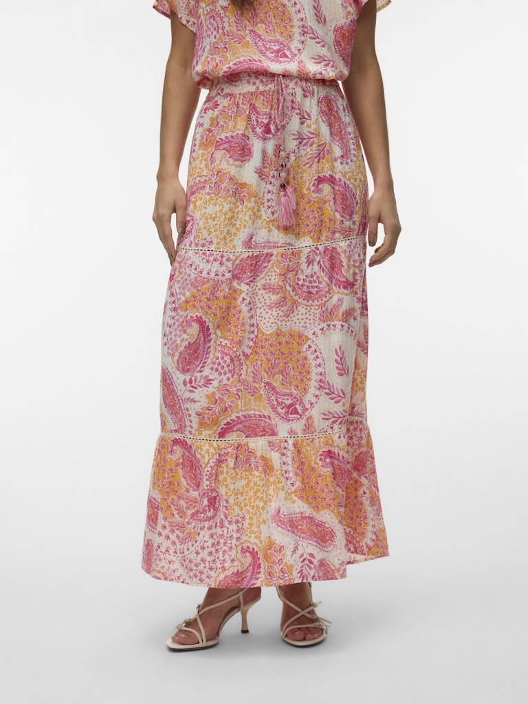 VERO MODA 10344759 Nina maxi rok – dames - Roze Dessin
