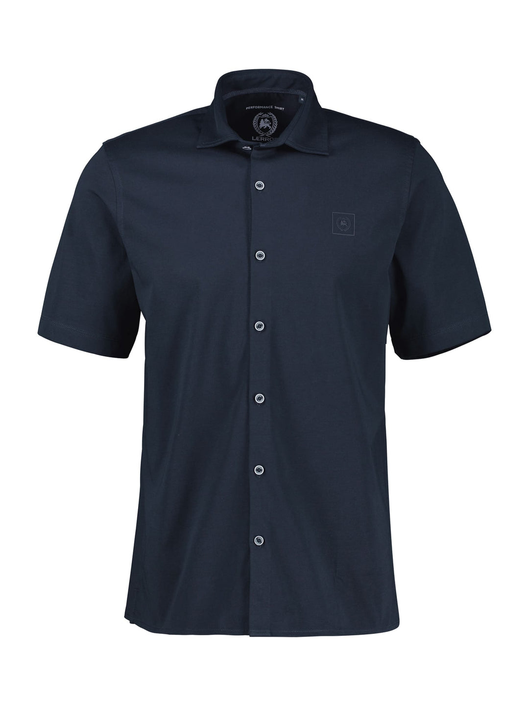 Lerros overhemd k/m navy – heren