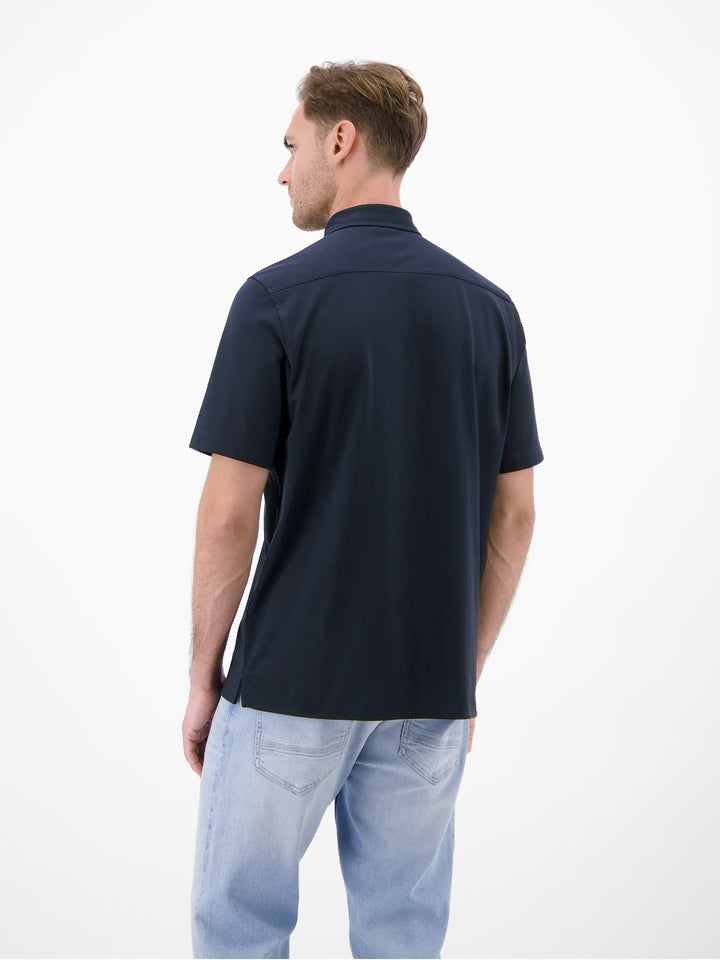 Lerros overhemd k/m navy – heren