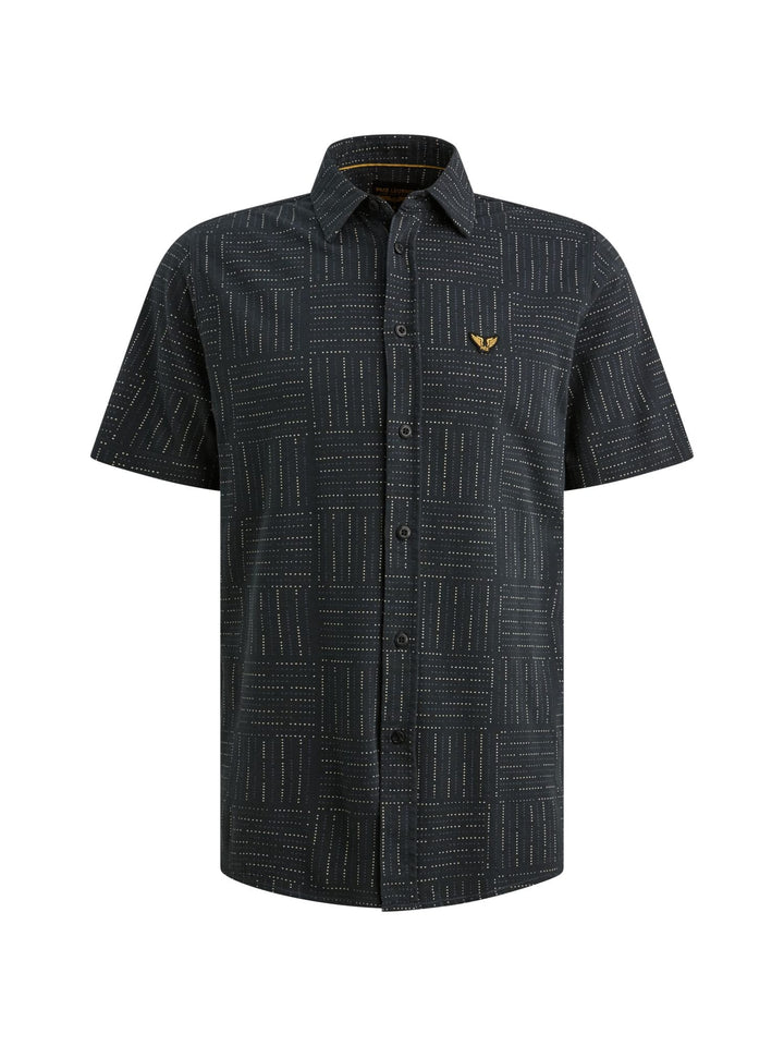 PME-Legend PSIS2605240 overhemd k/m heren – blauw dessin