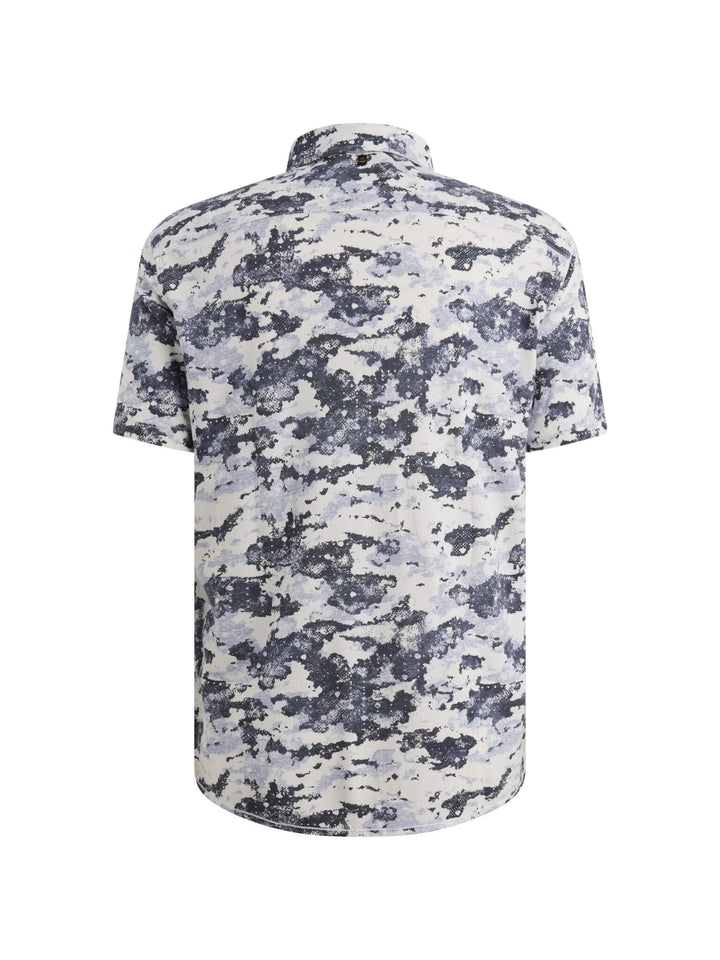 PME-Legend PSIS2605232 overhemd k/m heren – blauw dessin