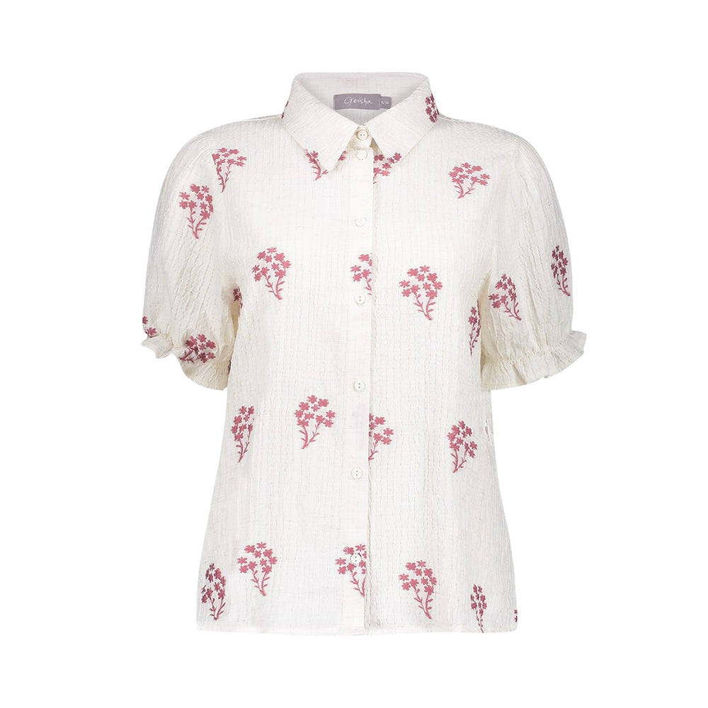 Geisha blouse 63458-20 wit dessin – dames