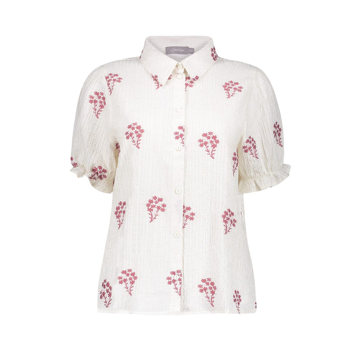 Geisha blouse 63458-20 wit dessin – dames