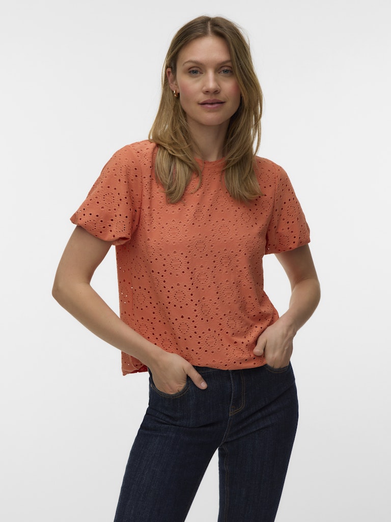 VERO MODA 10344368 Tassa T-shirt koraal rood