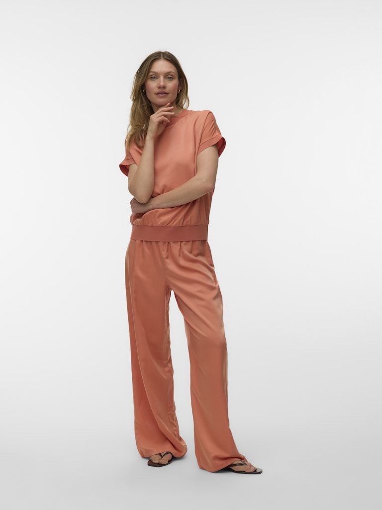 VERO MODA 10347033 Lina lange broek dames - oranje