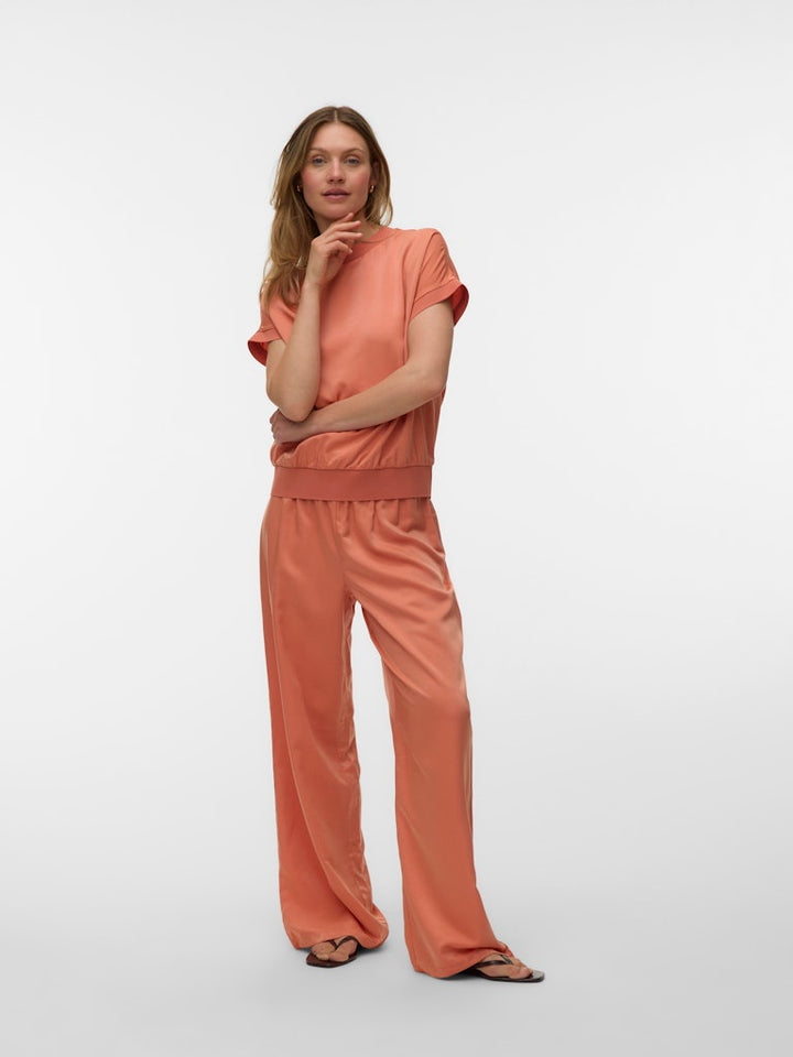 VERO MODA 10347033 Lina lange broek dames - oranje