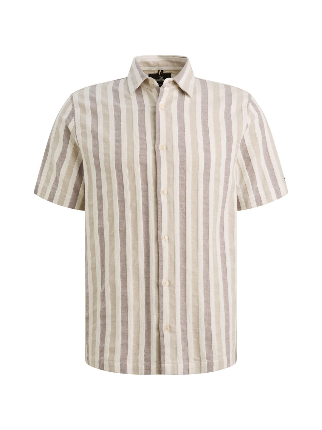 Vanguard overhemd k/m heren ecru dessin – casual stijl