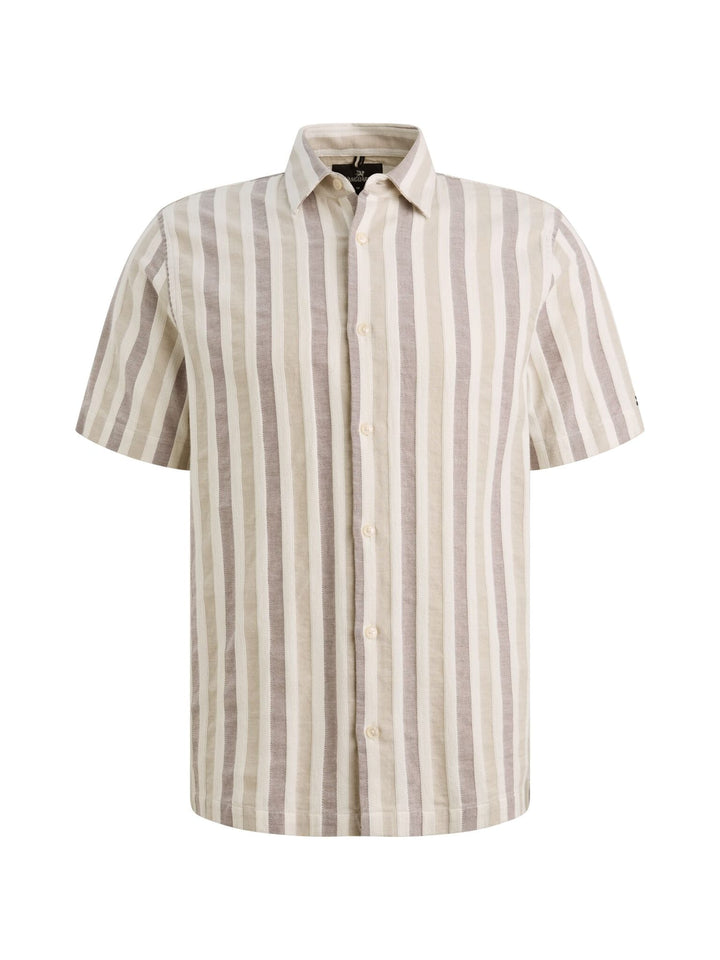 Vanguard overhemd k/m heren ecru dessin – casual stijl