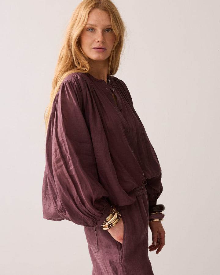 Summum blouse l/m dames bordeaux – 2S3508-12462