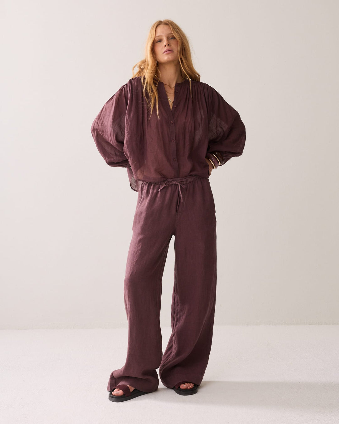 Summum blouse l/m dames bordeaux – 2S3508-12462