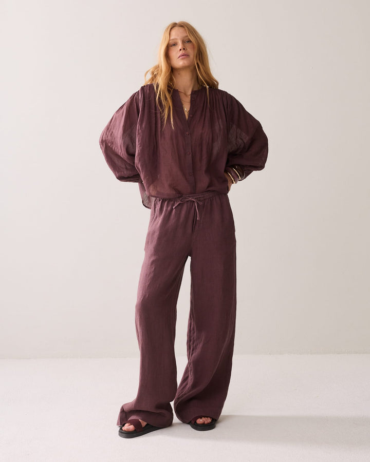 Summum blouse l/m dames bordeaux – 2S3508-12462