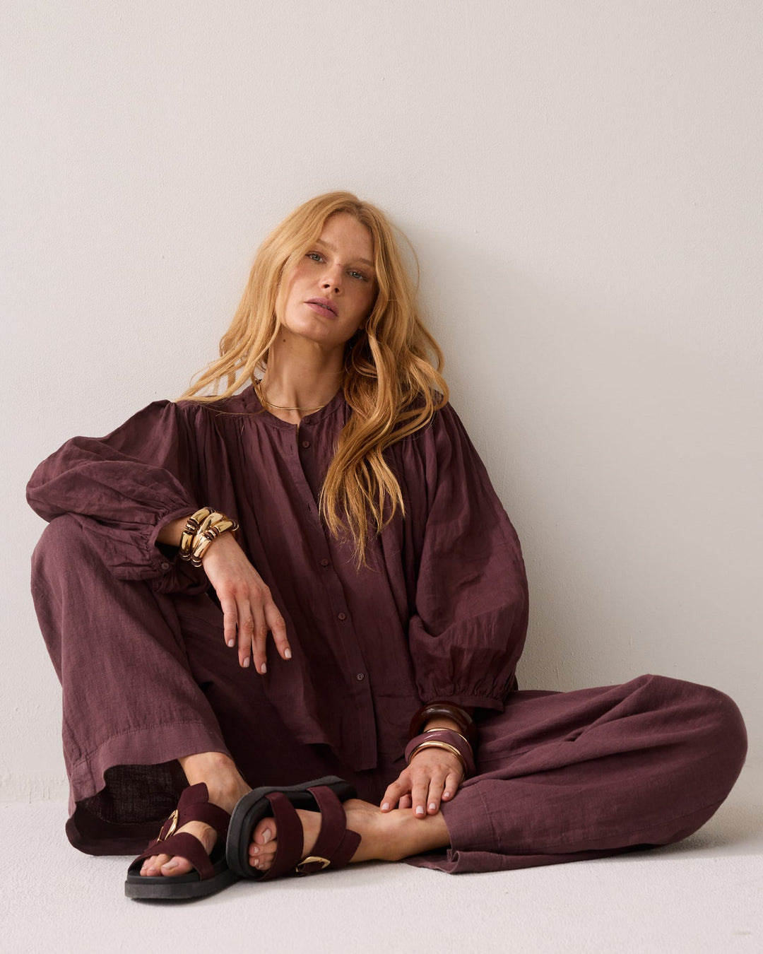 Summum blouse l/m dames bordeaux – 2S3508-12462