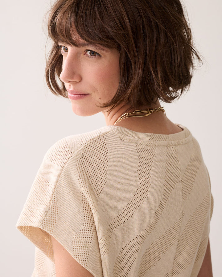 Summum Top Camou gauze ecru – dames