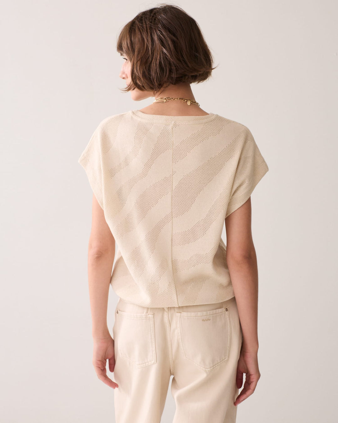 Summum Top Camou gauze ecru – dames