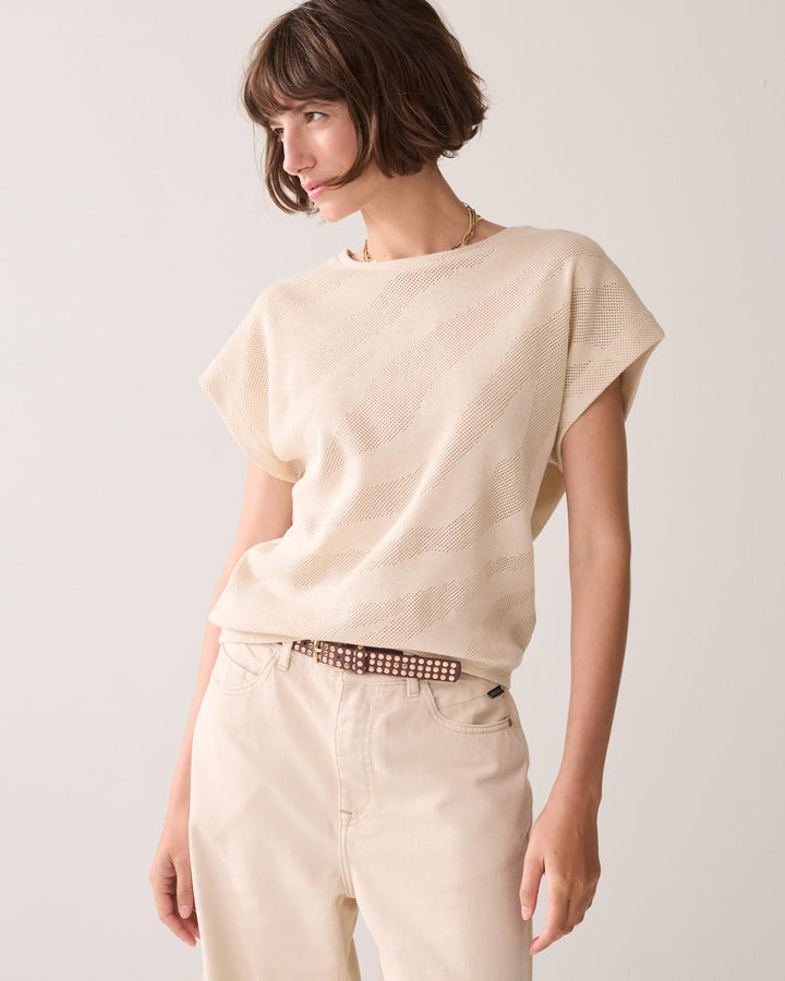 Summum Top Camou gauze ecru – dames