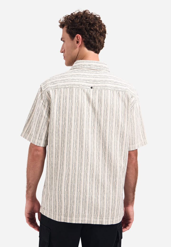 No Excess overhemd k/m ecru dessin – heren