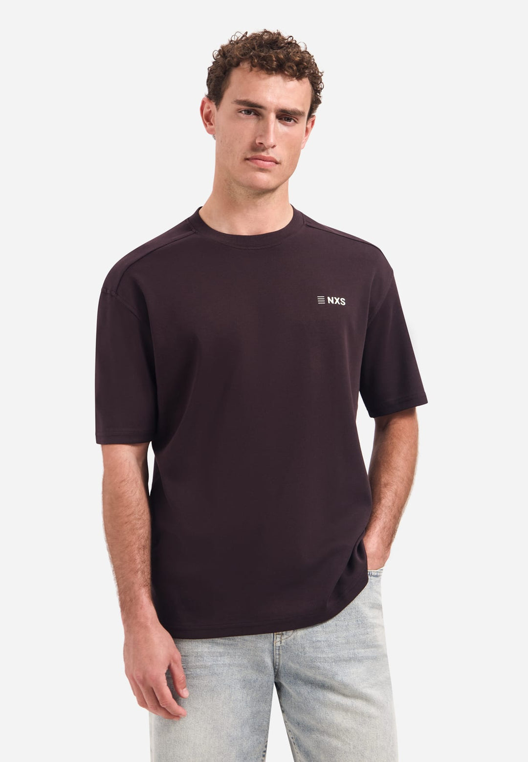 No Excess T-Shirt Crewneck Graphic bruin – heren