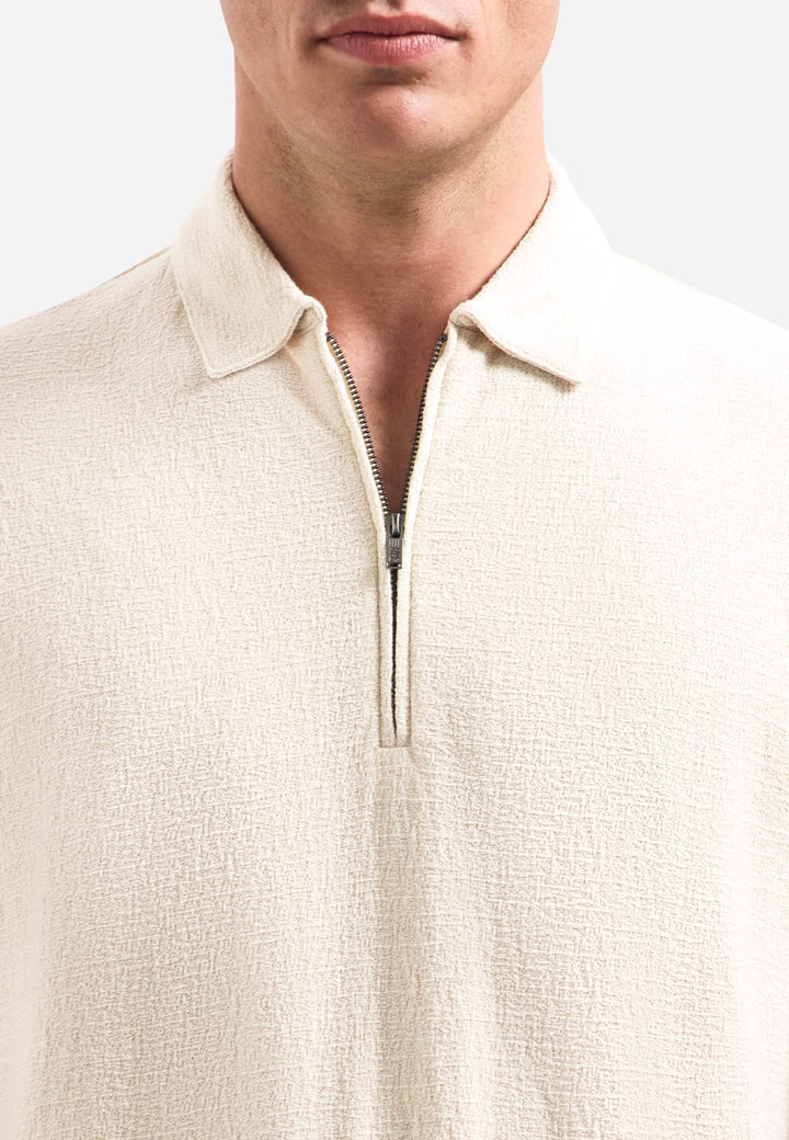 No excess 32370430 polo k/m heren beige