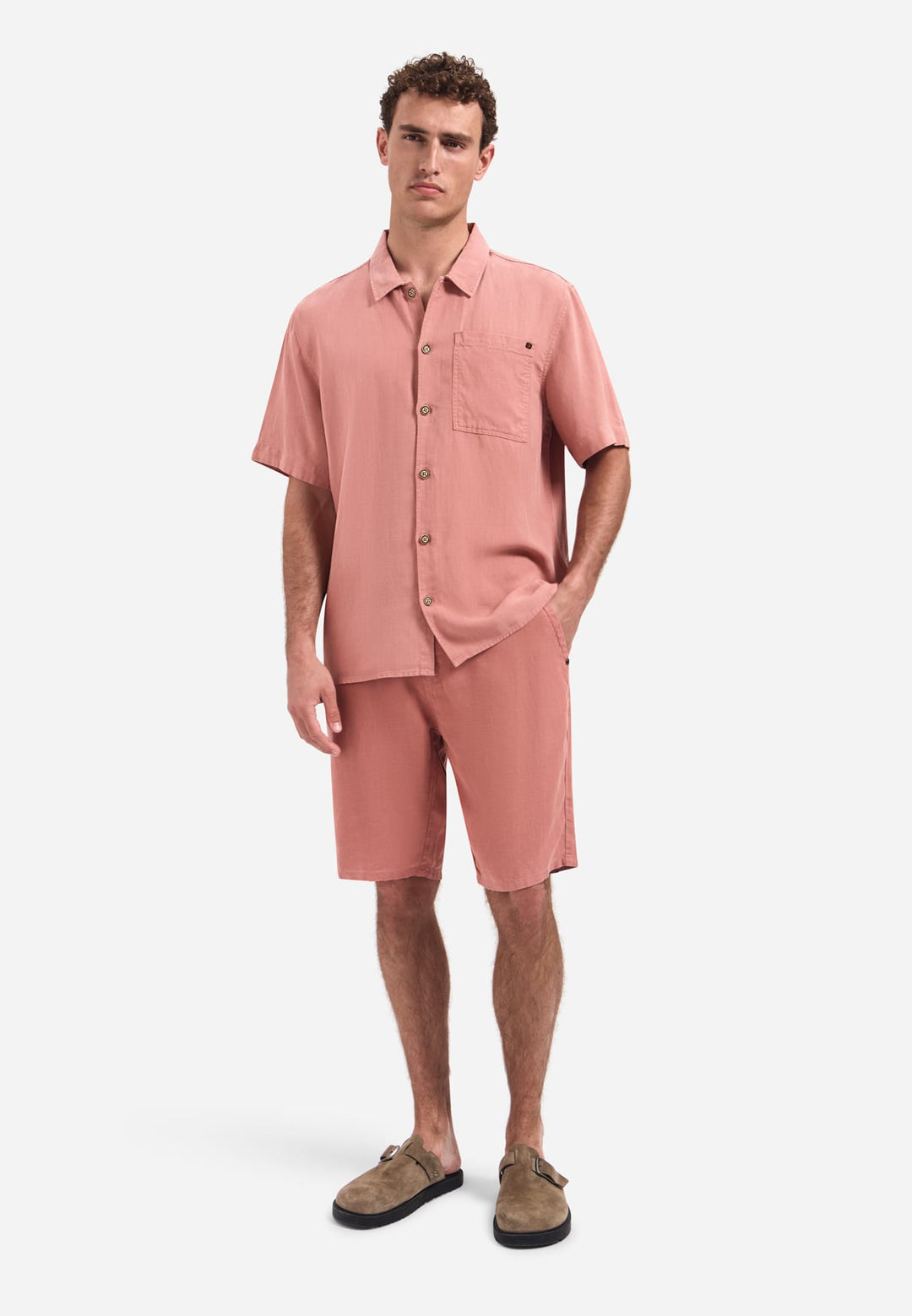 No Excess short heren oud roze – casual chino