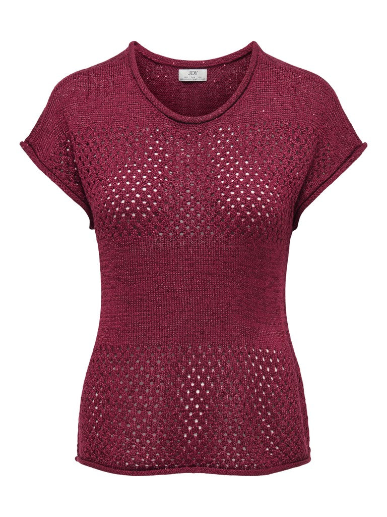 jacqueline de yong 15373835 Mia gebreide pullover bordeaux