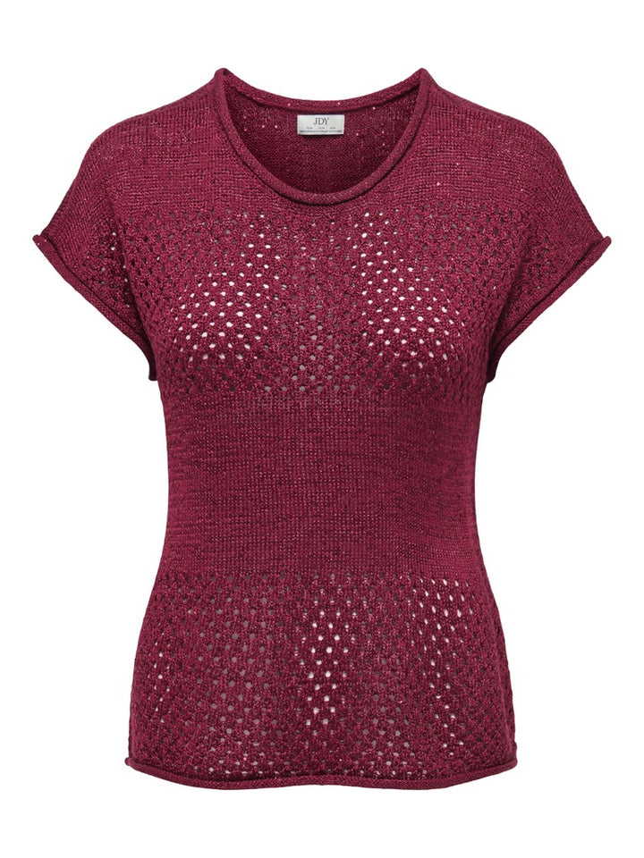 jacqueline de yong 15373835 Mia gebreide pullover bordeaux