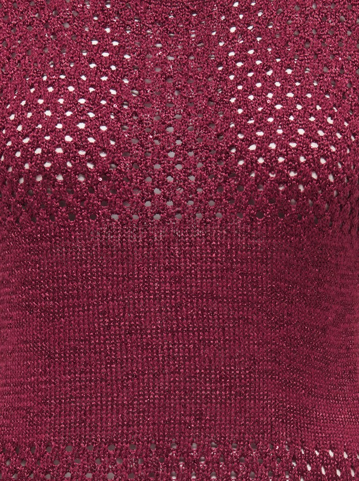 jacqueline de yong 15373835 Mia gebreide pullover bordeaux