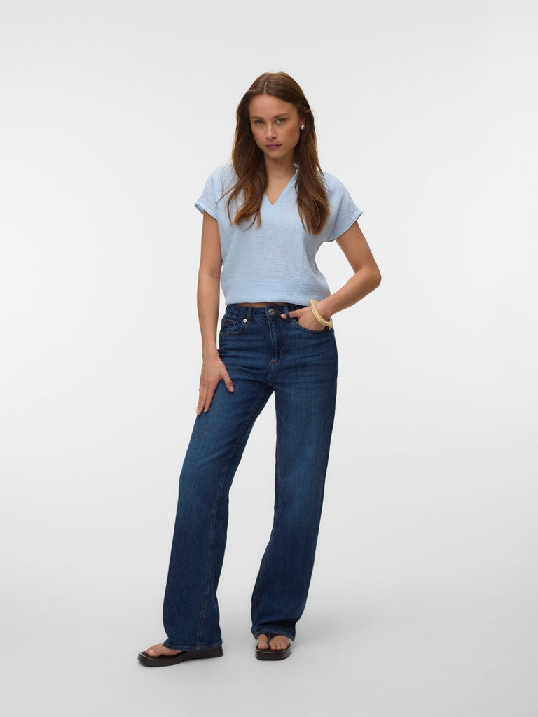 VERO MODA 10331793 Natali top k/m lichtblauw
